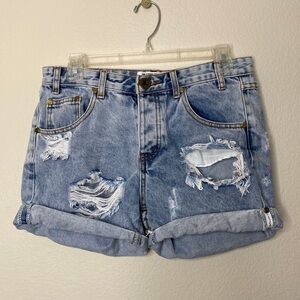 One Teaspoon Anthropologie jean shorts denim women’s 25 distressed